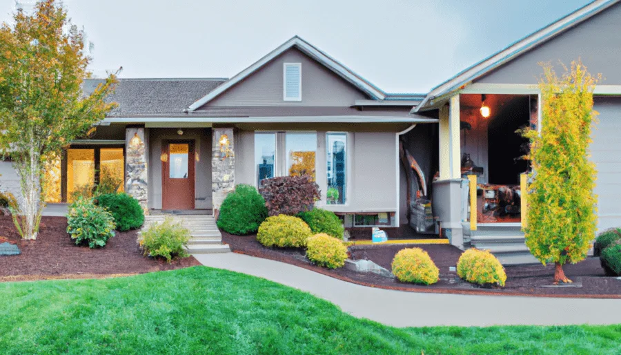 An Exterior of Home with Bushes